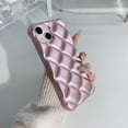 thumbnail image 3 of Plaid Solid Color Luxury Four Corners Anti Drop TPU Case Compatible with iPhone Case (Pink,iPhone 15 Pro), 3 of 7