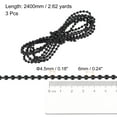 thumbnail image 2 of Uxcell 2.62 Yards Blinds Beaded Chain 3Pcs Roller Shades for Window Repair Parts, Black, 2 of 5