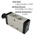 thumbnail image 6 of AOMAG Air Hand Lever Operated Pneumatic Solenoid Valves Manual Control Push Pull, 6 of 7