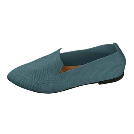 

Sngxgn Women’s Ballet Flat Shoes Dress Shoes Pointed Toe Slip On Ballerina Walking for Woman Low Wedge Comfort Soft(Navy 7.5)