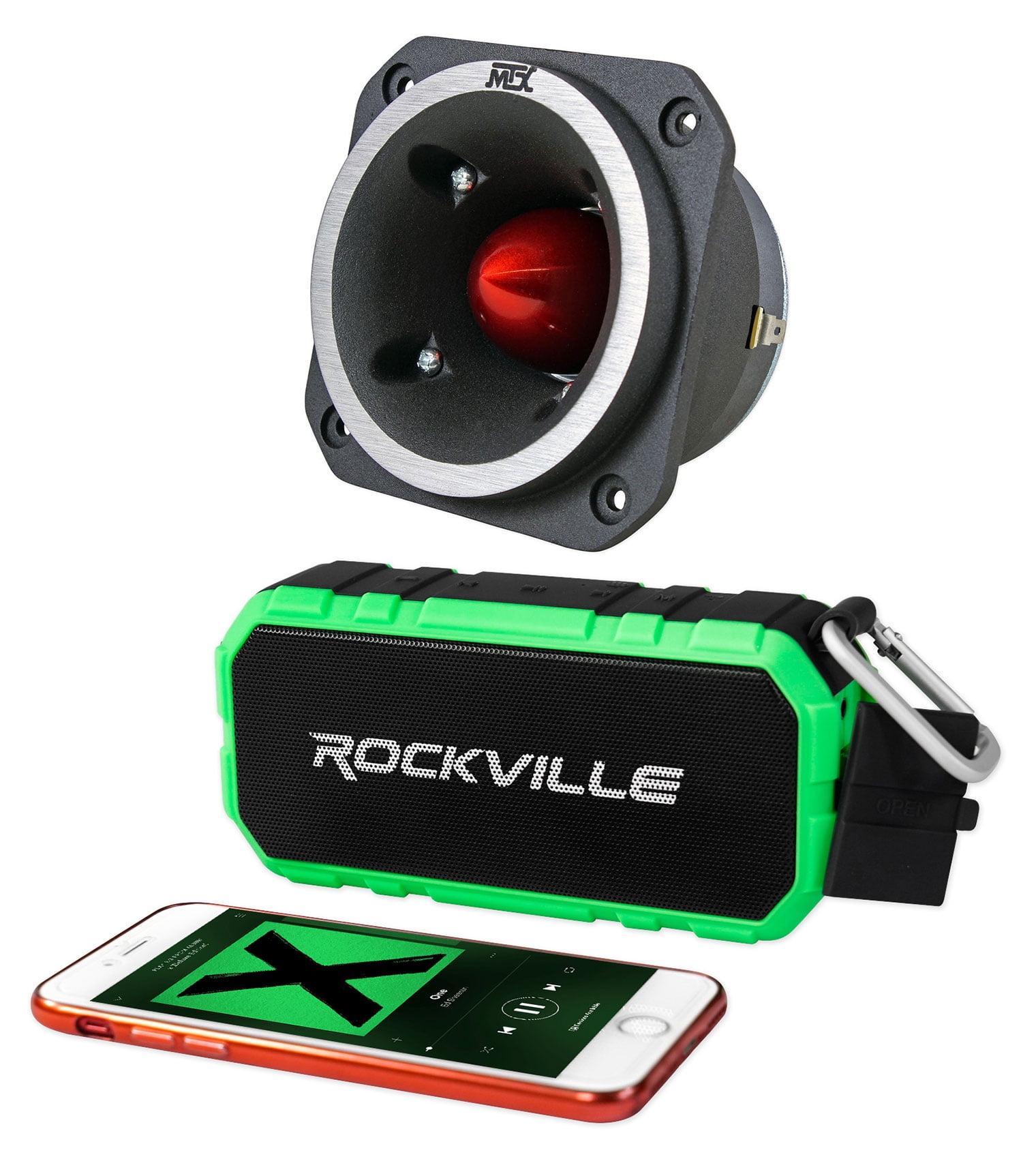 MTX RTX4BT 4 750 Watt 8 Ohm Car Pro Audio Bullet Tweeter Bluetooth Speaker