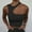 Black, variant on Workout Tank Tops Woman Sevevn Women's Cut Out Tops Asymmetrical Neck Sleeveless Crop Tank Tops Slim Fitted Ribbed Tee Trendy Y2K Outfits