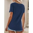 thumbnail image 2 of Women's Classic Fit T Shirts Short Sleeve V Neck Casual Tee Shirt Summer Tops, 2 of 4
