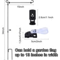 thumbnail image 3 of 2 Pack Garden Flag Stand Metal Garden Flag Pole Holder with Garden Flag Stopper and Anti-Wind Clip for Outdoor Decorative Flag Garden Lawn Yard Flag(34.3" H x 15" W), 3 of 5