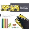 thumbnail image 5 of Yiaed Honeybee Print Leather Pencil Case - Leather Pen Pencil Holder - Elegant & Practical Pencil Pouch for Work & Office, 5 of 7