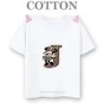 thumbnail image 5 of Camiseta de algodón con el alfabeto H-N de Disney Mickey, moda de verano, informal, para niños y niños, camisetas de manga corta con cuello redondo, 5 of 5