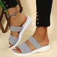 thumbnail image 1 of Sandalias informales de moda para mujer, zapatos de tacón plano para exteriores, zapatillas de playa Wmkox8yii  ytu8581, 1 of 7