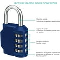 Combination Locker Lock, 4 Digit Outdoor Padlock for Gym, School, Gates