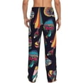 thumbnail image 3 of Balery Men'S Mushroom Doodle Pants,Sleepwear Pants,Pajama Pants,Pj Bottoms Drawstring And Pockets-Xx-Large, 3 of 9