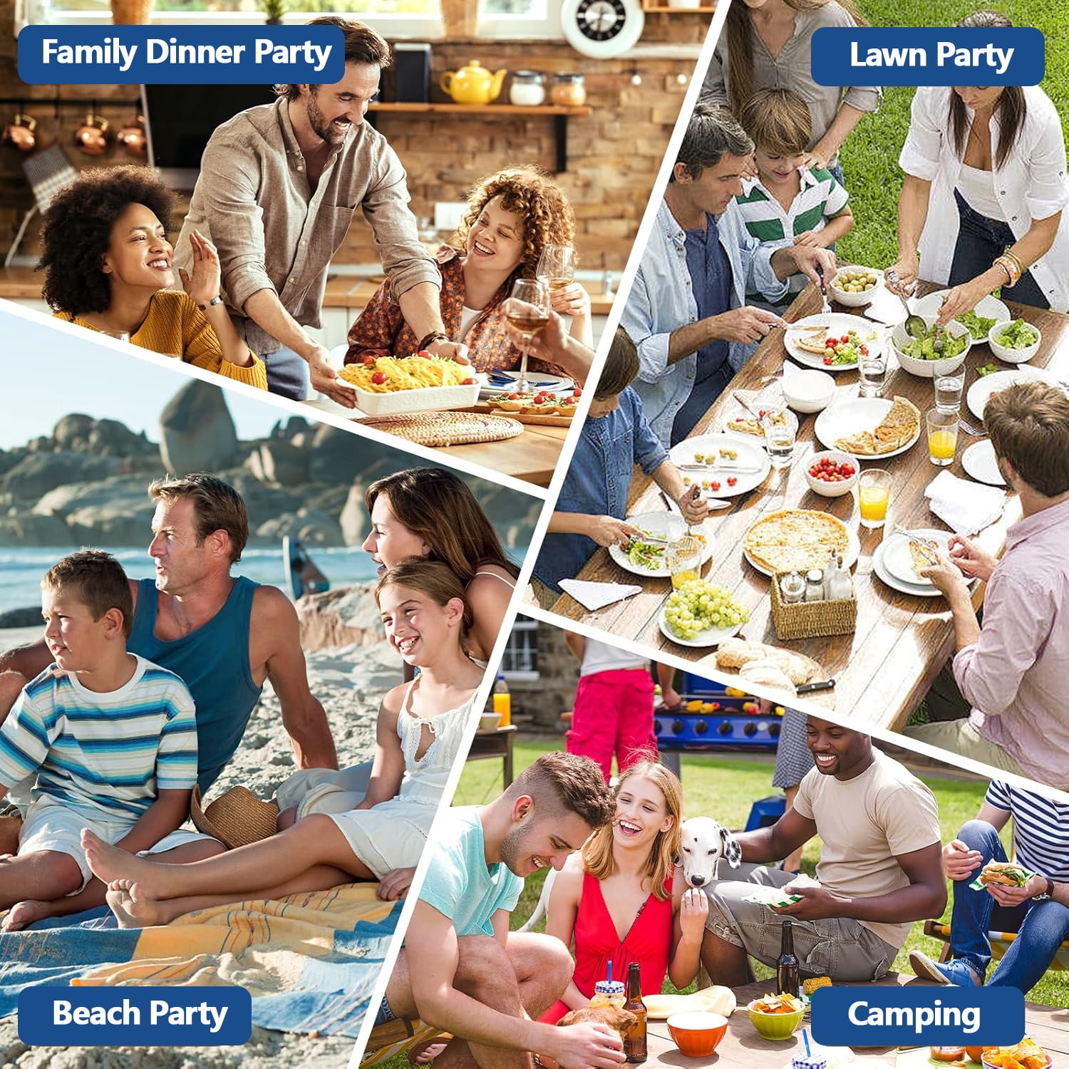60" x 30" Foldable Boho Low Picnic Table, Solid Wood Beach Table with Adjustable Legs, Portable Indoor & Outdoor Floor Table for Picnic, Camping, BBQ, Wedding, Patio & Family Gatherings