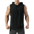 thumbnail image 1 of Sudadera deportiva negra para hombre, sin mangas, para entrenamiento, gimnasio, culturismo, camiseta de secado rápido, 1 of 8