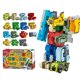thumbnail image 4 of Con caja para ensamblar números, robots, bloques de transformación, figuras de acción, modelo de coche, dinosaurio, deformación, letras, dígitos, juguetes del alfabeto, 4 of 5
