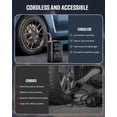 thumbnail image 5 of OLGEO Tire Inflator Portable Air Compressor, 160PSI Tire Pump with Digital Pressure Gauge, LED Light and Auto Shut-off, Cordless Tire Inflator for Car Motor Bike Ball, 5 of 8