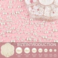 thumbnail image 2 of Monebena 6480 Pcs Flat Back Pearl 7 Sizes Half Pearl Bead Beige Flatback Pearl Beads Half Round Pearls for Crafts Embellishment Shoes Clothes Bags DIY Making M01, 2 of 14