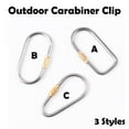 thumbnail image 4 of SagaSave 1/3/5 Pcs Outdoor Carabiner Clip with Brass Screw Gate Locking for Backpack Keyring Kettle Connecting, 4 of 4