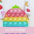 thumbnail image 4 of Pop Fidget It Bag Super Cute Crossbody Makeup Bag Bubble Cosmetic Purse Bag 2-in-1 Kawaii Mini Small Pouch Toys for Girls and Boys (Macaron Pineapple), 4 of 10
