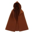 thumbnail image 2 of 1/12 Male Hoodie Cloak Stylish Action Figure Clothes for 6 inch Male Figures Brown, 2 of 8