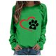 thumbnail image 2 of ICHUANYI Clearance Women's Round Neck Top Casual Fashion, Personalized Printing Loose Fitting, Slimming Long Sleeves(Green, M) ICHUANYI WER2023081511577, 2 of 4