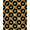Mustard Yellow Black, Pattern 15, variant on Design&I 8'x10' Washable Area Rug Sleek Flatweave Pet Friendly Record Vintage Note Mosaic Retro Disc Center Soundwave Music Vinyl Cd Playful for King Size Bedroom, Under Bed