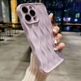thumbnail image 4 of Water Ripple Pattern Case for iPhone 15 Pro Max Soft TPU Shockproof Camera Protective Back Cover for Women Girl Curly Wave Frame Phone Case for iPhone 15 Pro Max 6.7 Inch Light Purple, 4 of 13