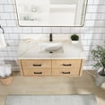 thumbnail image 4 of Vinnova Cristo 48" Wood Single Bath Vanity with Mirror in Brown/Fish Maw White, 4 of 15