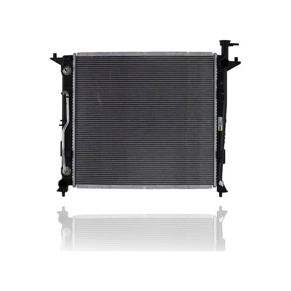 Radiator - Cooling Direct Compatible/Replacement for '19-20 Hyundai Santa Fe 2.0 Liter L4 Turbo Automatic Transmission Plastic Tank, Aluminum Core - 25310S1120