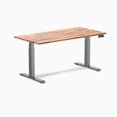 thumbnail image 1 of Desky Dual Softwood Sit Stand Desk - Acacia / 60 x 30 Inches / Space Grey, 1 of 10