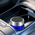 thumbnail image 7 of potrochi Car Ashtray with Lid, Portable Ashtray for Car, Detachable Metal Smokeless Ash tray with LED Blue Light, Windproof for car Travel, Mini Car Trash Can(1-Pack), 7 of 7