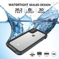 thumbnail image 2 of BELTRON aquaLife Waterproof, Shock & Drop Proof, Dirt Proof, Heavy Duty Case for iPhone X IP68 Rated, MIL-STD-810G Certified Features: 360 Watertight Sealed Design Grey/Black, 2 of 9