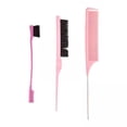 thumbnail image 1 of Juego de peine premium Sunnimix 3 piezas Cepillo de doble cara Rosa, 1 of 8