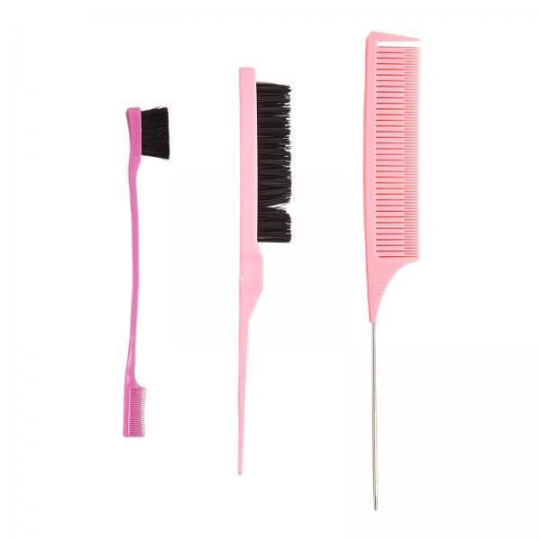 Juego de peine premium Sunnimix 3 piezas Cepillo de doble cara Rosa