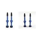thumbnail image 1 of Válvula sin cámara de 4 piezas, 60 mm, vástago de válvula con tapas de válvula para neumáticos sin cámara / de carreras, azul Cola Válvula Tubeless Bike, 1 of 8