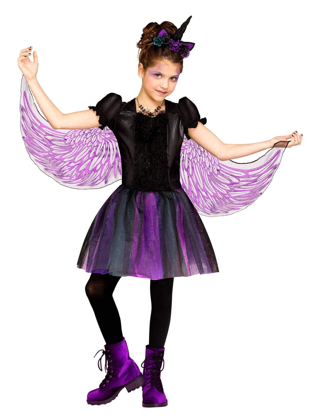 Moonlight Unicorn Girls Childs Dark Fantasy Halloween Costume