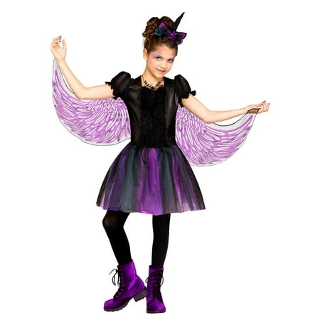 Moonlight Unicorn Girls Childs Dark Fantasy Halloween Costume