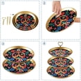 thumbnail image 4 of Peace symbol Elegant Plastic Discs Earring Organizer Stand with Iron Pillars, 32cm Height, 21cm/24cm/27cm Plates, 4 of 6