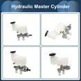 thumbnail image 6 of Unique Bargains Brake Master Cylinder with Reservoir No.585100X010 for HYUNDAI I10 2007-2010 Hydraulic Master Cylinder Silver Tone White Aluminum Alloy Plastic 1 Pcs, 6 of 7