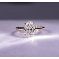 thumbnail image 4 of ESTE ORIGIN 2.00Ct Oval Cut Lab-Grown Diamond Solitaire Engagement Ring – Hidden Halo, 4 Claw Setting in 14K Yellow Gold for Women, 4 of 8