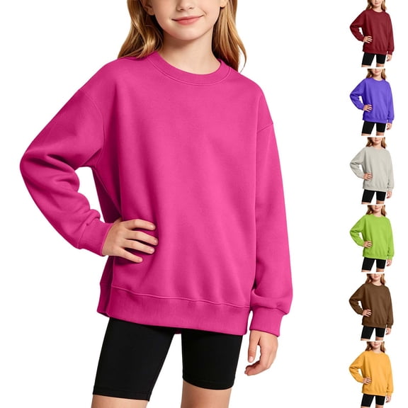 Auroural Boys Clothes Size 8 Kids Boys Girls Sweatshirt Fashion Cute Solid Color Long Sleeved Casual Sports Hoodie Pullover Top Boys Sweatshirt And Girls Clothes