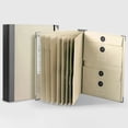 thumbnail image 2 of Multi Layer Expanding File Folder A4 – Accordion File Organizer with 9 Pockets, Labeled Index Tabs, Portable Document & Receipt Organizer for School, Office & Home – Khaki, 2 of 5