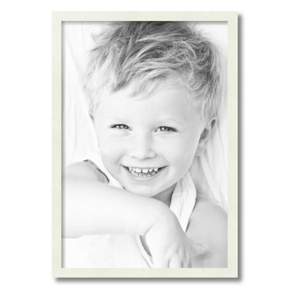 ArtToFrames 17" x 25" White Picture Frame, 17x25 inch White Wood Poster Frame (WOM-5138)