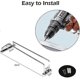 thumbnail image 2 of Stainless Steel Chrome Wine Glass Rack - Under Cabinet Stemware Holder for Kitchen Bar Storage, 35cm, 2 of 5