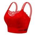 thumbnail image 1 of Fashion Women Solid Color Steel Rings Lace Pad Gathering Daily Bra, 1 of 2