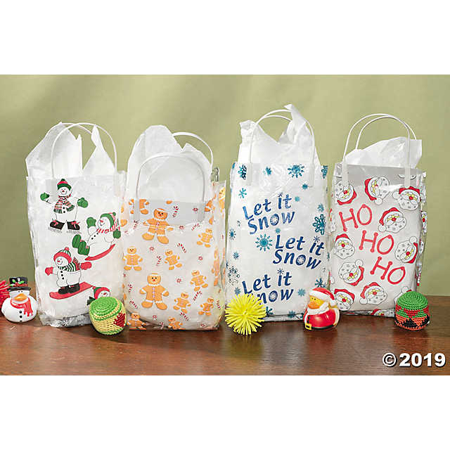 Holiday Cellophane Bags with Handles