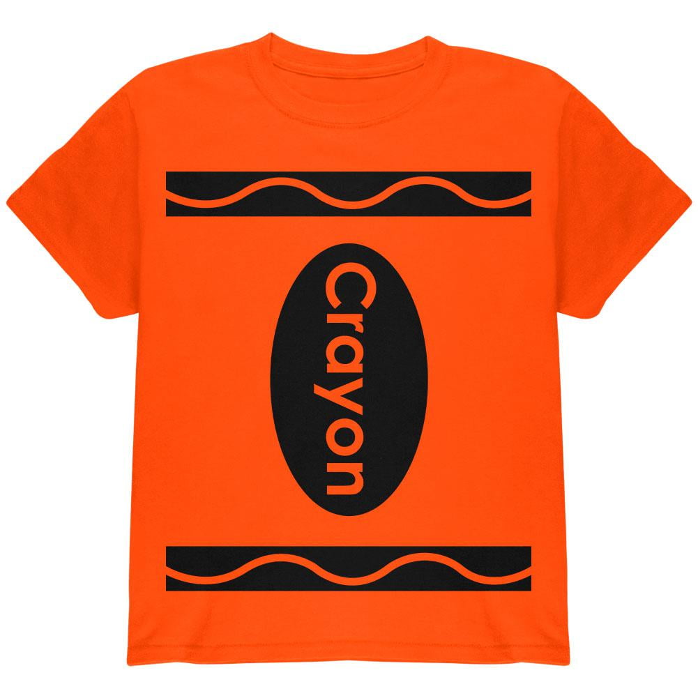 Halloween Crayon Costume Orange Youth TShirt Youth Large
