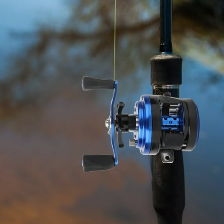 BIMZUC 8BB High Speed Baitcasting Fishing Reel with Magnetic Brake System Left Hand Saltwater Baitcast Reel 5.5 inches / 14 cm