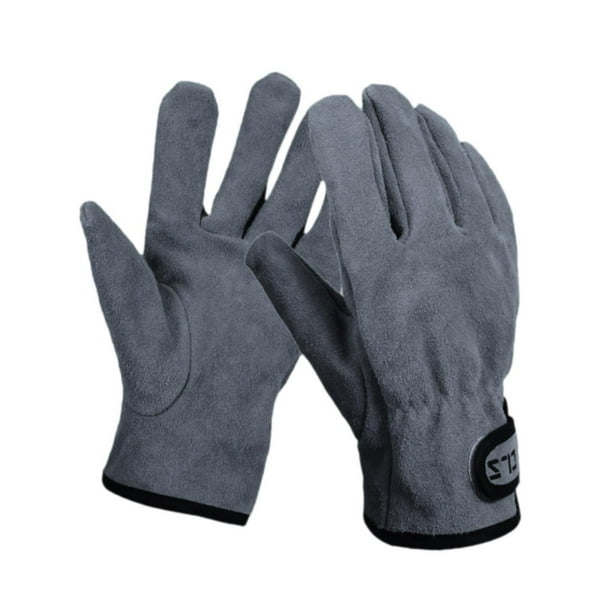 Guantes de barbacoa resistentes al calor, guantes de soldadura resistentes al desgaste para altas temperaturas Gris