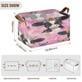 thumbnail image 3 of Waterproof Foldable Storage Basket Medium, Metal Frame & Hollow Board Support, for Clothes and Toy Organization Cute Baby Cows with Flowers, 3 of 8
