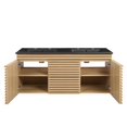 thumbnail image 6 of Modway Render 48" Wall-Mount Bathroom Vanity in Oak Black, 6 of 10
