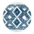 thumbnail image 4 of SAFAVIEH Moroccan Tassel Ciera Medallion Shag Area Rug, Blue/Ivory, 8' x 10', 4 of 10