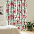 thumbnail image 2 of Ambesonne Garden Curtains, Warm Colored Poppy Pattern, Pair of 28"x63", Dark Coral and Army Green, 2 of 5